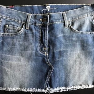 Mini Skirt Denim by 7 for all mankind
